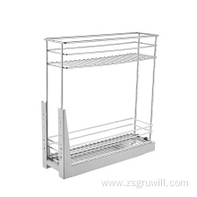 2-Tier Wire Basket Pull Out Storage Baskets